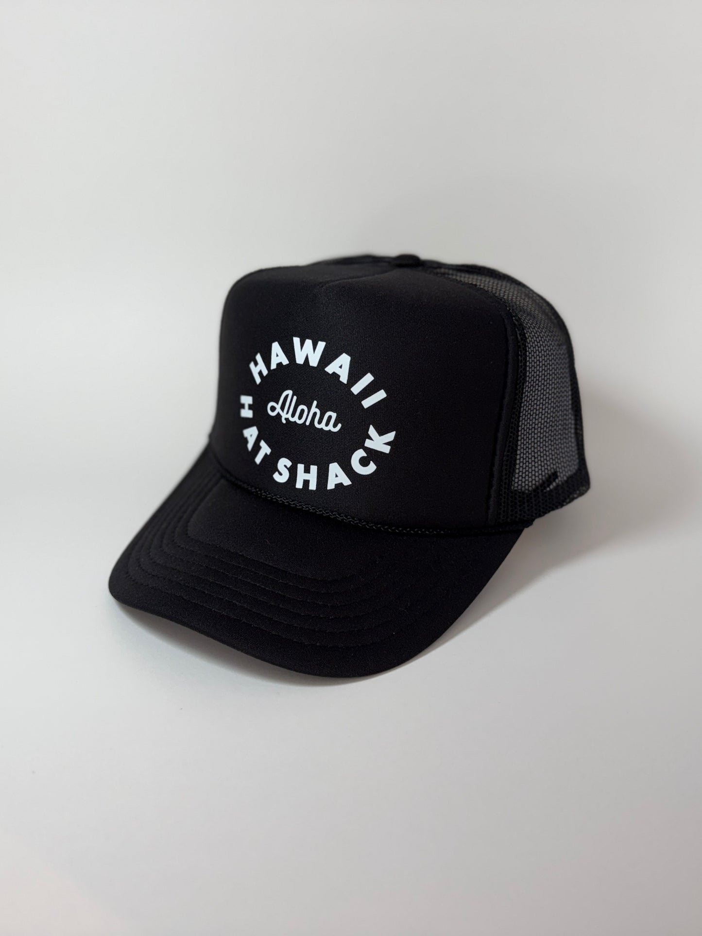 TRUCKER BLACK HAWAII HAT SHACK ALOHA