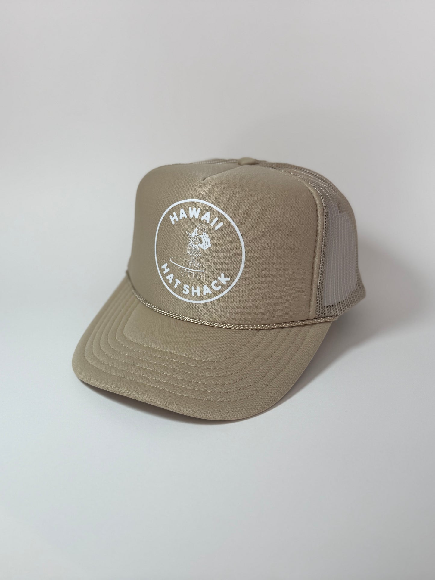 TRUCKER KHAKI HAWAII HAT SHACK HULA GIRL