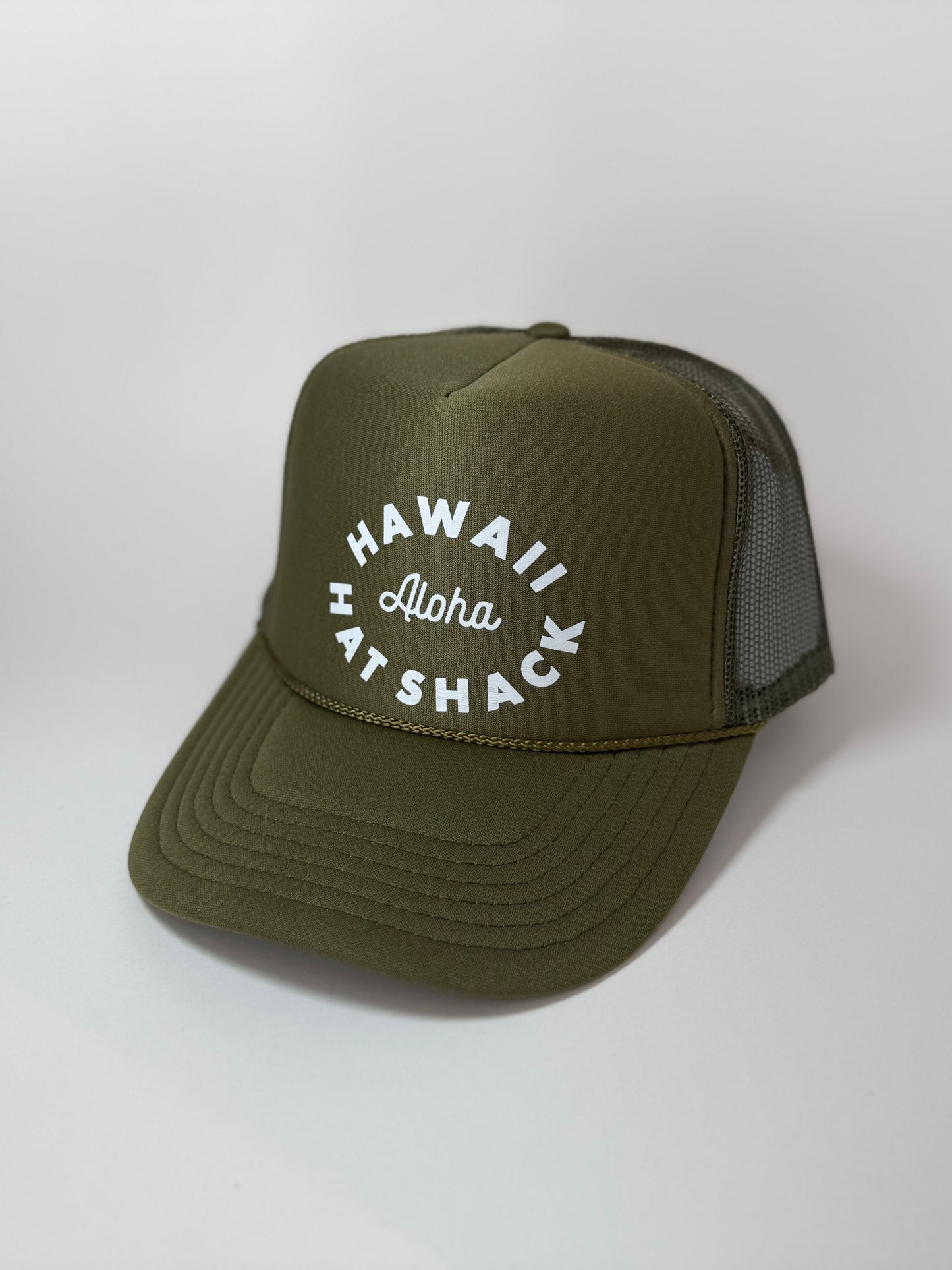 TRUCKER OLIVE-GREEN HAWAII HAT SHACK ALOHA