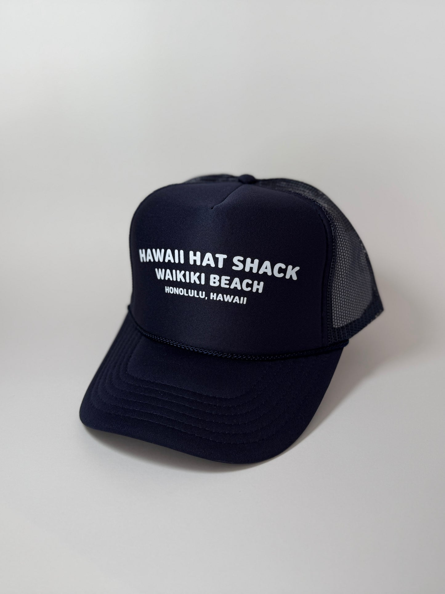 TRUCKER NAVY HAWAII HAT SHACK WAIKIKI BEACH