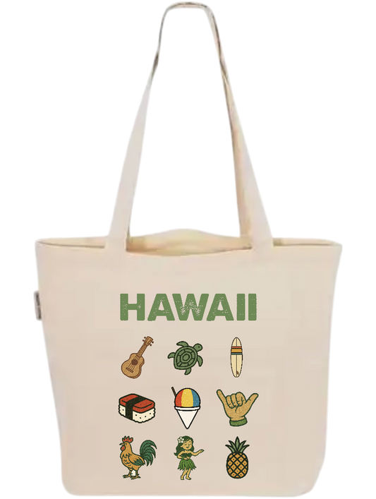 HAWAII ICON CANVAS TOTE