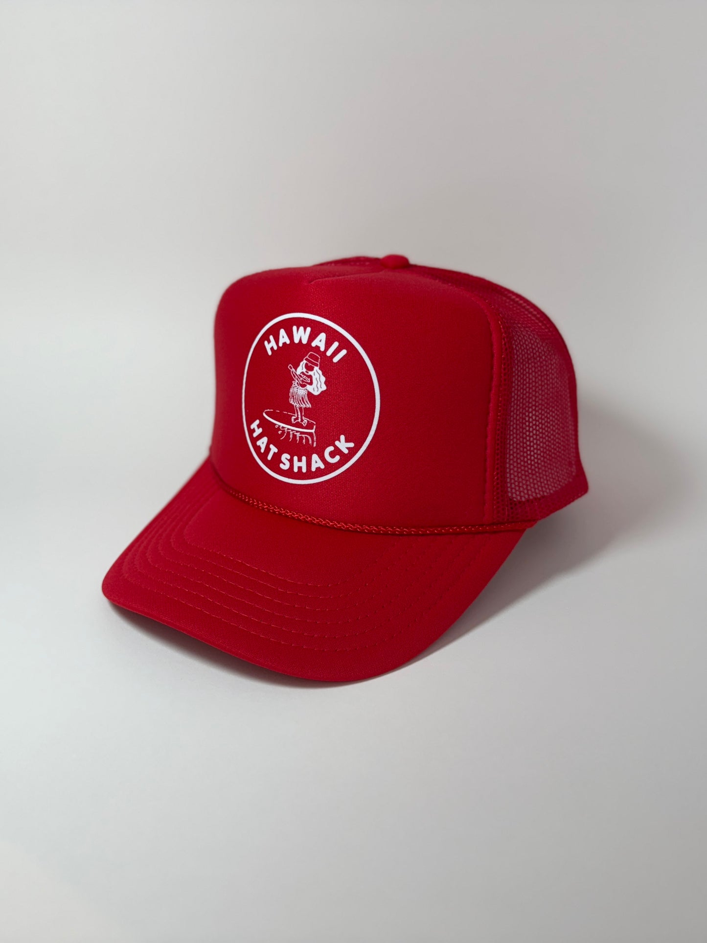 TRUCKER RED HAWAII HAT SHACK HULA GIRL