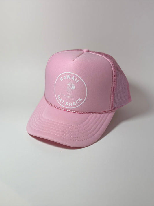 TRUCKER PINK HAWAII HAT SHACK HULA GIRL