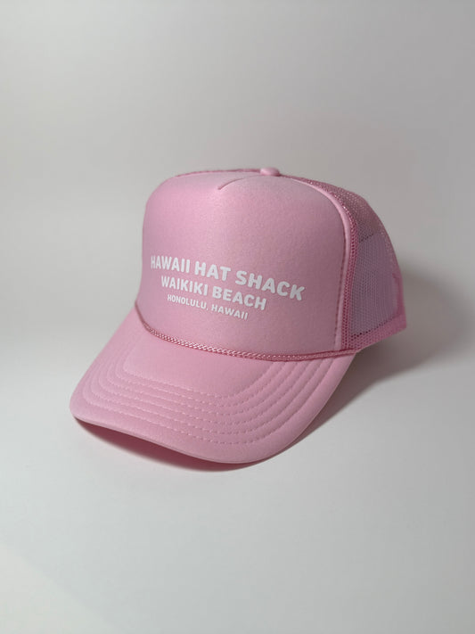 TRUCKER PINK HAWAII HAT SHACK WAIKIKI BEACH