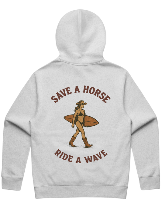 SAVE A HORSE RIDE A WAVE HOODIE
