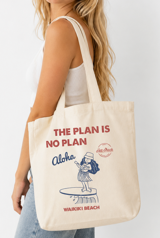 THE PLAN IS NO PLAN CANVAS TOTE